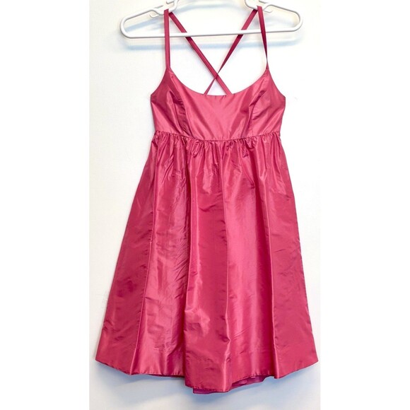 J. CREW Taffeta Pink Ballerina Dress Silk Sz 6 Barbiecore Coquette Legally Blond - Picture 8 of 8